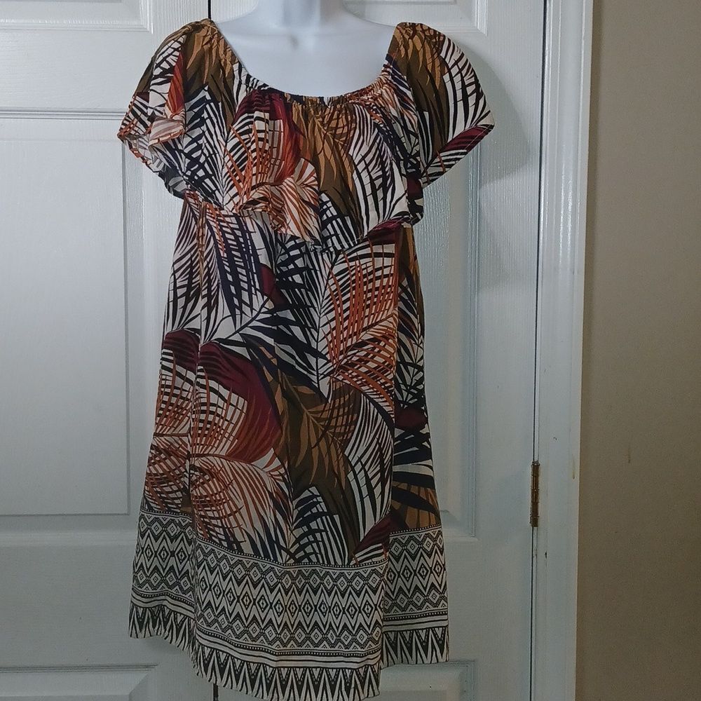 BeachLunchLounge Collection tropical Mini  Coverup Beach Dress size Large